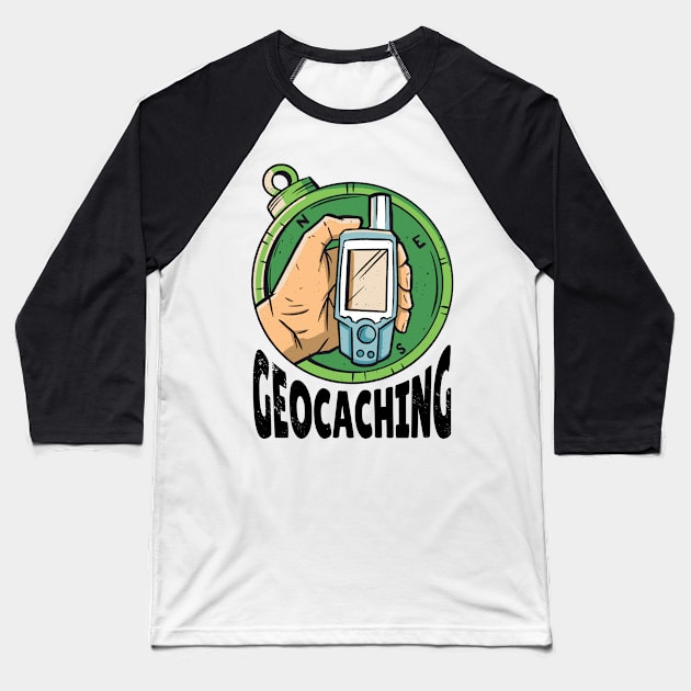 Geocaching Baseball T-Shirt by Visual Vibes